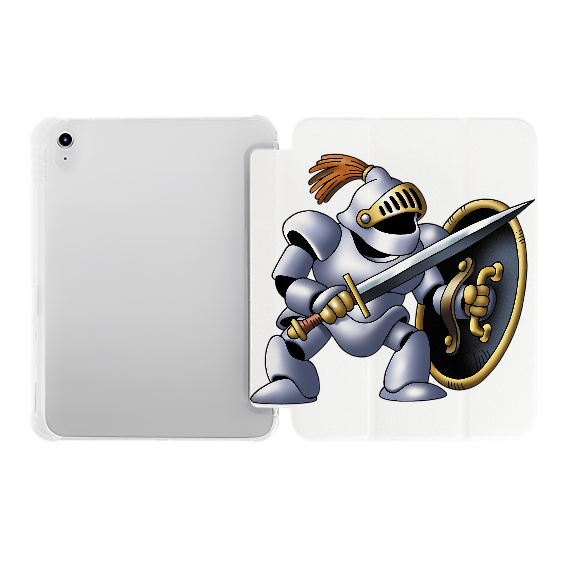 （画像用） ドラゴンクエスト Doragon Kuesuto Dragon Quest IPad ケース ペン収納付き 三つ折りスタンド PUレザー×シリコン 対応機種9.5/10.5/10.9インチ